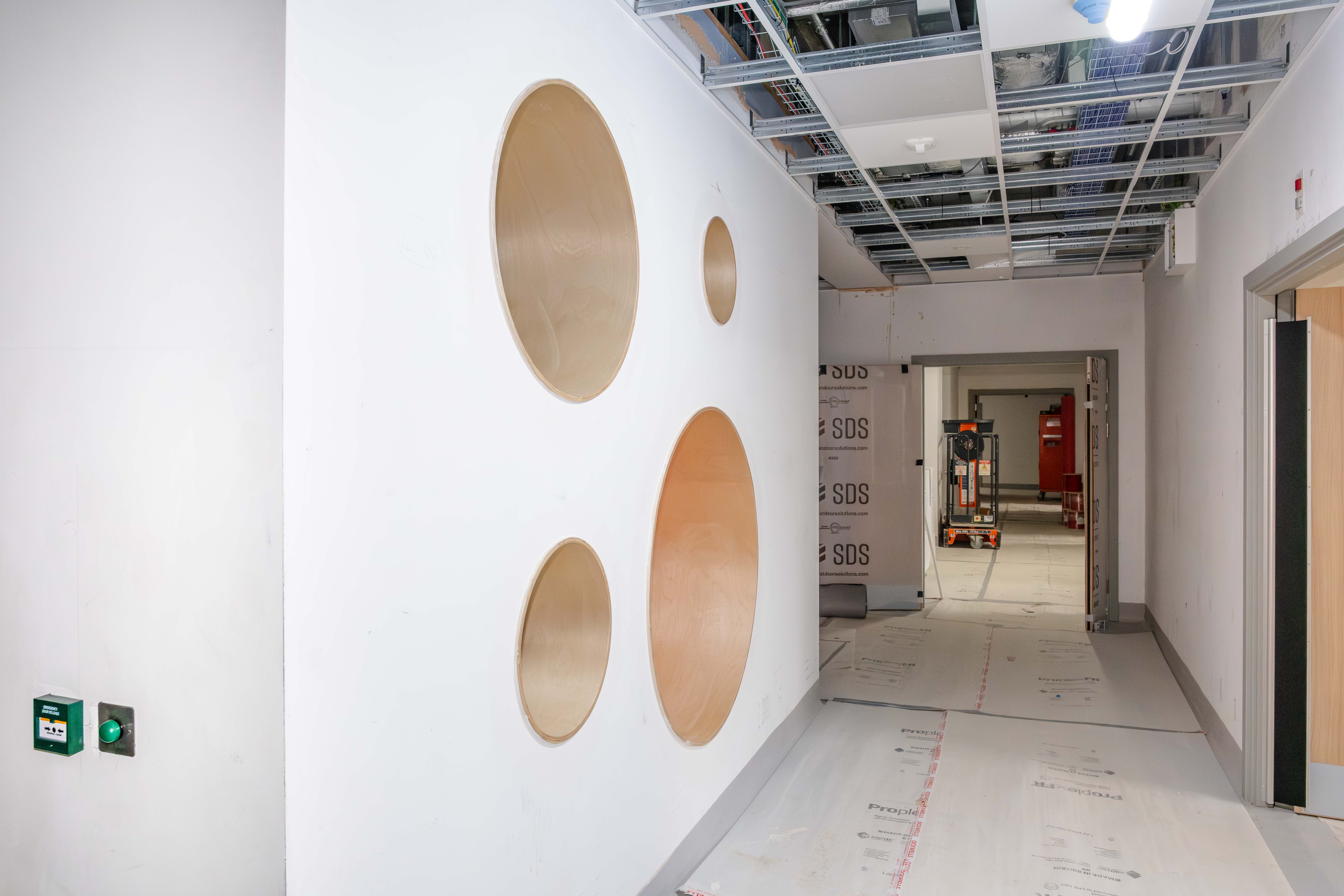 One of the corridors in the new hospital.
