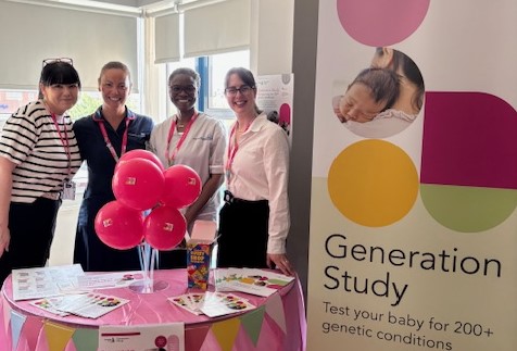 Angela Lightfoot, Generation Study Regional Results Co-ordinator, Lucy Rowland, Research Midwife, Folasade Olufemi -Ajayi, Research Assistant Practitoner and Amy Clarkson, Generation Study Results Coordinator..jpg