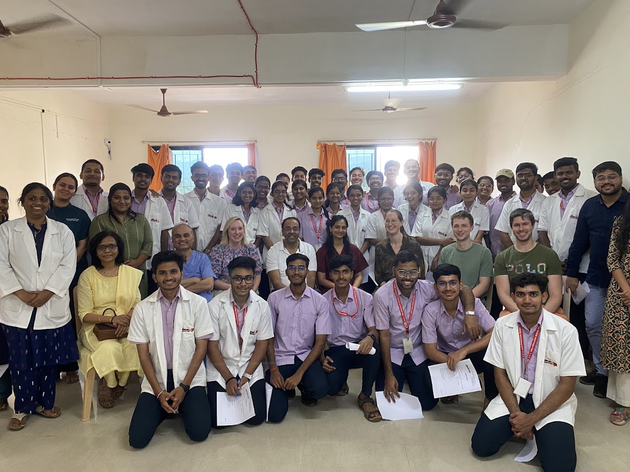 NHS colleagues with staff from Walawalkar Hospital in Dervan, which is on India’s west coast, during their latest visit.jpg