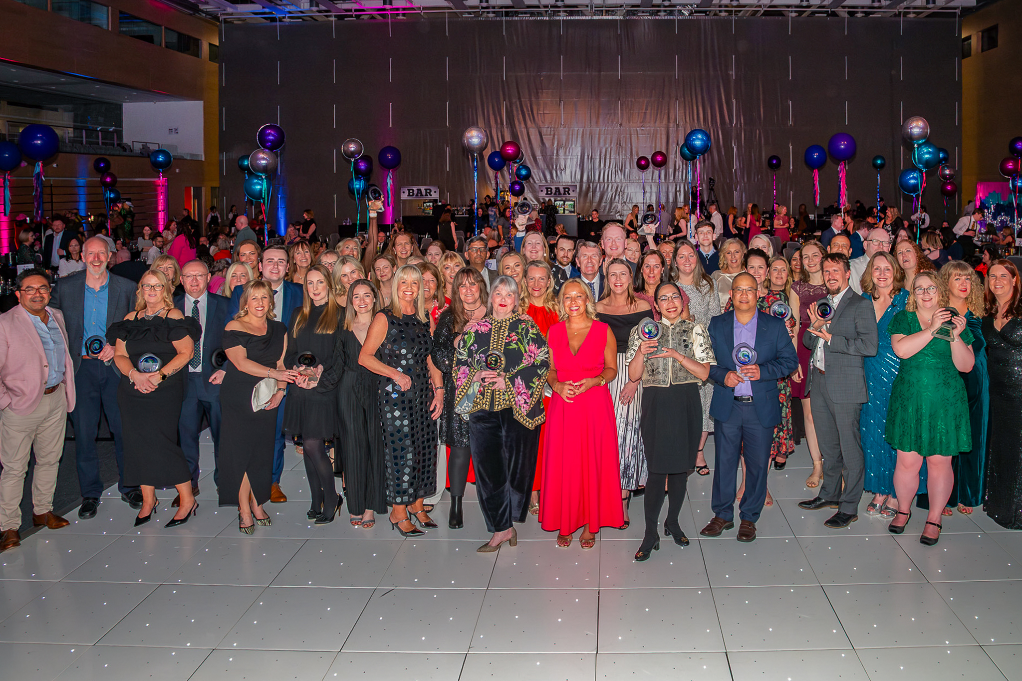 The winners of the STSFT Staff Recognition Awards 2025 pictured with Trust leaders. (1).jpg